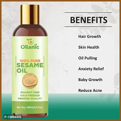 Oilanic 100% Pure  Natural Avocado Oil, Blackseed Oil  Sesame Oil Combo pack of 3 bottles of 100 ml(300 ml)-thumb4
