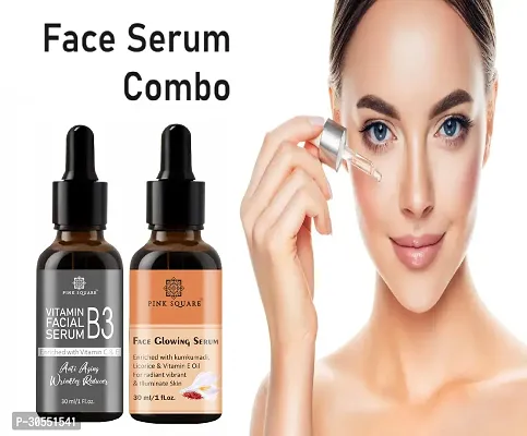 Pink Square Vitamin B3 Face Serum (Anti-Angeing)  Face Glowing Serum (Illuminate Skin) - (Each, 30ml) Combo of 2 Items