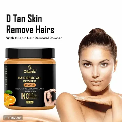 Oilanic Orange + Sandalwood Hair Removal Powder Combo Pack of 2 Jar 150gms (300gms)-thumb3