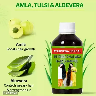 Herbal Ayurveda Bhrungamalaka Shampoo 100% Organic/Pure/Natural Anti-Hair Fall or Hair Growth (125ML) Pack of 1-thumb5