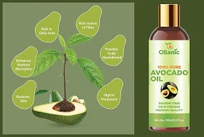 Oilanic 100% Pure  Natural Avocado Oil, Blackseed Oil  Wheatgerm Oil Combo pack of 3 bottles of 100 ml(300 ml)-thumb1