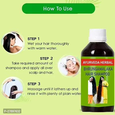 Herbal Ayurveda Bhrungamalaka Shampoo 100% Organic/Pure/Natural Anti-Hair Fall or Hair Growth (125ML) Pack of 1-thumb2