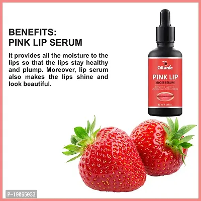Oilanic Premium Pink Lip Gloss Serum for Soft and Natural Lips Combo pack of 3 bottle of 30 ml(90 ml)-thumb3