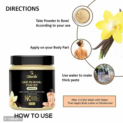 Oilanic Chocolate + Vanilla Hair Removal Powder Combo Pack of 2 Jar 150gms (300gms)-thumb4