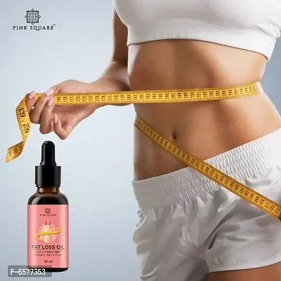 Pink Square premium Massage Oil For Men and Women - Fat Burner Oil - Weight Loss Oil Keto Oil for Weight Loss and burn belly fat Fat Burner Supplement for( Men and Women) with Garcinia-thumb0