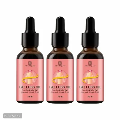 Pink Square Massage Oil For Men and Women - Fat Burner Oil - Weight Loss Oil for Weight Loss and burn belly fat Fat Burner Supplement for( Men and Women) with Garcinia 90ml