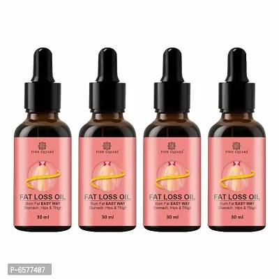 Pink Square Massage Oil For Men and Women - Fat Burner Oil - Weight Loss Oil for Weight Loss and burn belly fat Fat Burner Supplement for( Men and Women) with Garcinia 120ml