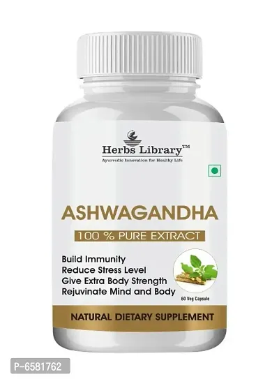 Herbs Library Ashwagandha Capsule for Stamina, Power and Timing for Men(60 Capsules)  (60 Capsules)-thumb0