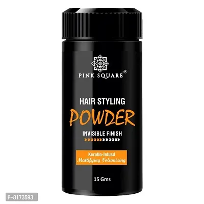 Pink Square Hair Volumizing Powder Matte Finish 24hrs Hold Hair Pack of 1 of 15Gms Hair Styling Powder Extreme Hair Volumizer Powder  (15 g)-thumb0
