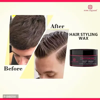 Pink Square Hair Styling Hair Wax/Crystal Hair Wax for Men | Glossy Finish | Hair Style, Shine | Strong Hold Styling Hair Wax (50 g)Pack Of 1-thumb0