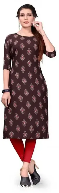 Attractive Maroon Printed Crepe Kurta For Women