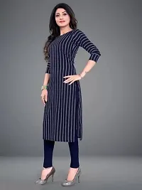 Elegant Striped Crepe Kurta For Women And Girls-thumb2