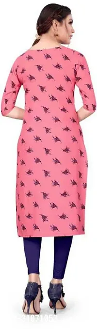 Stylish Pink Crepe Printed Kurta For Women-thumb2