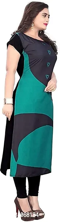 Elegant Colourblocked Crepe Kurta For Women And Girls-thumb2