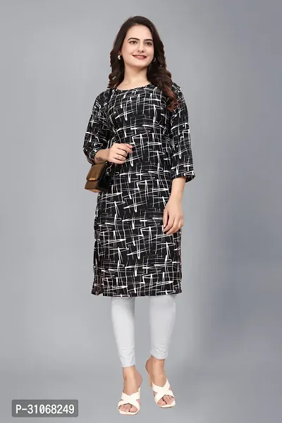 Elegant Printed Crepe Kurta For Women And Girls-thumb0