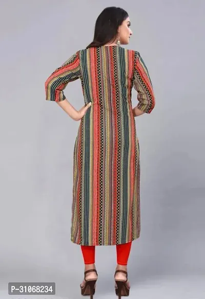 Elegant Striped Crepe Kurta For Women And Girls-thumb2