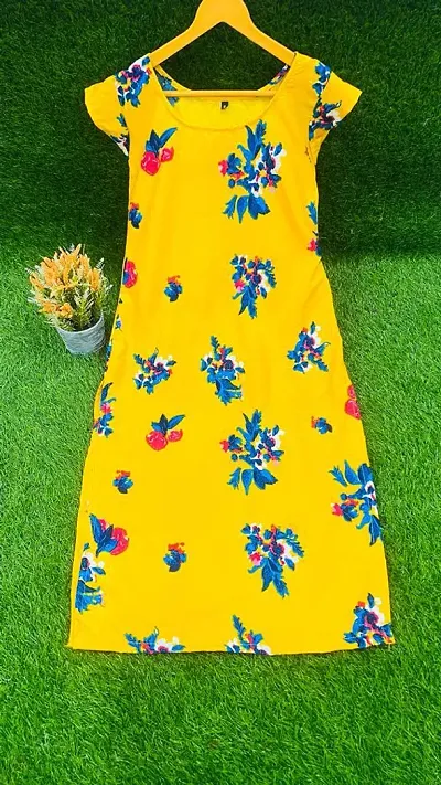 Stylish Crepe Printed Sleeveless Kurti