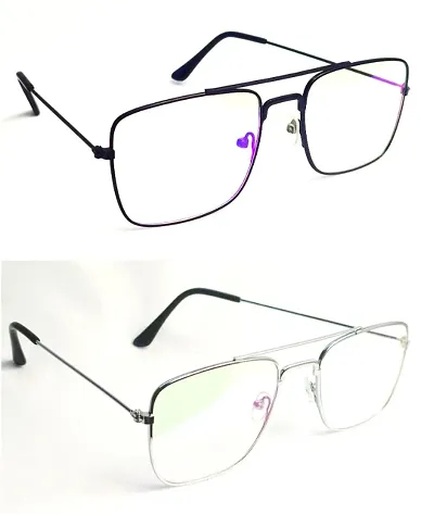 Trendy Square Frames for Men Women (combo of 2)