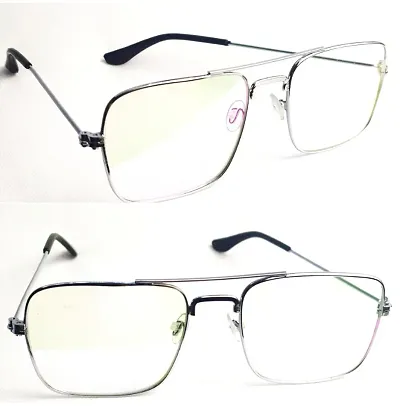 Trendy Square Frames for Men Women (combo of 2)