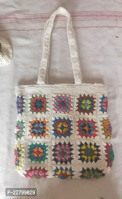 Handmade Jute With Chindi Hand Bag