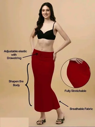 Microfiber Fishcut Lycra Flare Saree Shapewear/Petticoat for Women