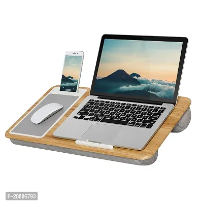 Brown Adjustable Multi-Angle Portable Laptop Stand for Desk with Mobile Detachable Mouse pad, raisers Computer Accessories Holder Lap desk-thumb2