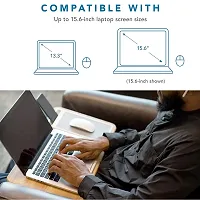 Brown Adjustable Multi-Angle Portable Laptop Stand for Desk with Mobile Detachable Mouse pad, raisers Computer Accessories Holder Lap desk-thumb4