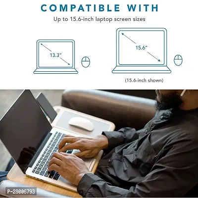 Brown Adjustable Multi-Angle Portable Laptop Stand for Desk with Mobile Detachable Mouse pad, raisers Computer Accessories Holder Lap desk-thumb5