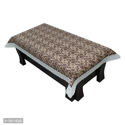 Glassiano Printed Waterproof Centre Table Cover with White Border Lace Size 40x60 Inch, S39-thumb2