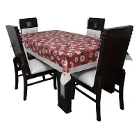 Glassiano Printed Waterproof Dustproof Dinning Table Cover 4 Seater Size 52x76 Inch, S18 Multicolor-thumb1