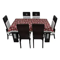 Glassiano Printed Waterproof Dinning Table Cover 6 Seater Size 60x90 Inch, S18-thumb3