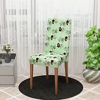 Glassiano Polyester Spandex Removable Adjustable Washable Short Dining Chair Cover for 2 Chairs | Elastic Stretchable Seat Protector Slipcover for 2 Chairs (Print 27) (Pack of 2)-thumb3