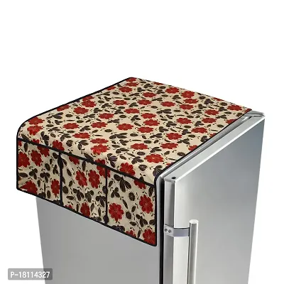 Glassiano Fridge Top Cover with 6 Pockets