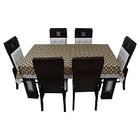 Glassiano Printed Waterproof Dustproof Dinning Table Cover 6 Seater Size 60x90 Inch, S02 Multicolor-thumb3