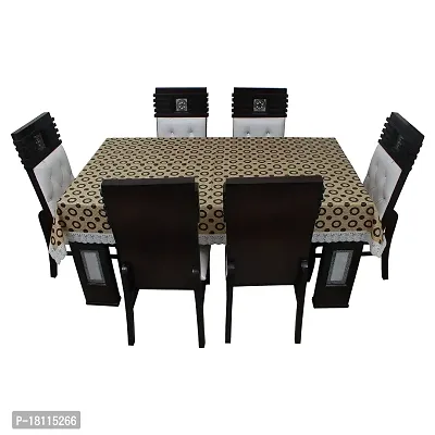 Glassiano Printed Waterproof Dustproof Dinning Table Cover 6 Seater Size 60x90 Inch, S02 Multicolor-thumb4