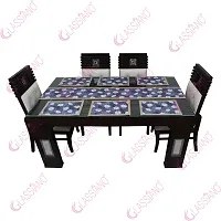 Glassiano PVC Printed Table Mat with Table Runner for Dining Table 6 Seater, Multicolor (1 Table Runner and 6 Mats) SA10-thumb3