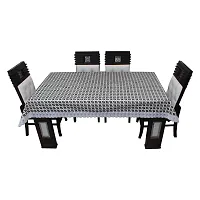 Glassiano Printed Waterproof Dinning Table Cover 6 Seater Size 60x90 Inch, S09-thumb3