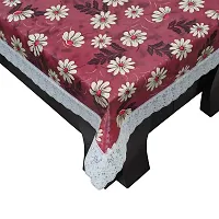 Glassiano Printed Waterproof Centre Table Cover with White Border Lace Size 40x60 Inch, S18-thumb2