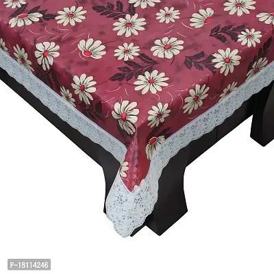 Glassiano Printed Waterproof Centre Table Cover with White Border Lace Size 40x60 Inch, S18-thumb3