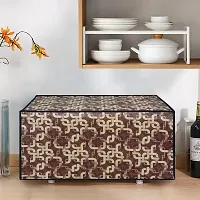 Glassiano Geometric Gold Printed Microwave Oven Cover for IFB 25 Litre Convection (25SC3, Metallic Silver)-thumb2