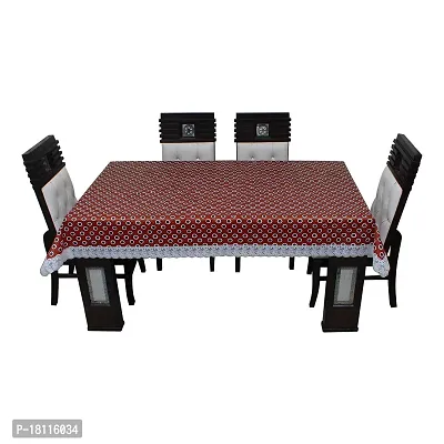 Glassiano Printed Waterproof Dinning Table Cover 8 Seater Size 60x108 Inch, S11-thumb4