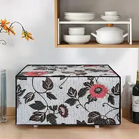 Glassiano Floral and Multi Printed Microwave Oven Cover for LG 28 Litre Convection Microwave Oven MC2886BRUM, Black-thumb2