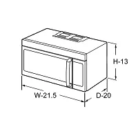 Glassiano Leaves Printed Microwave Oven Cover for LG 28 Litre Convection Microwave Oven MC2886BRUM, Black-thumb3