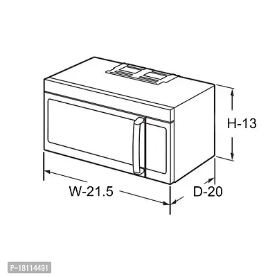 Glassiano Leaves Printed Microwave Oven Cover for LG 28 Litre Convection Microwave Oven MC2886BRUM, Black-thumb4