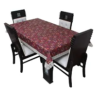 Glassiano Printed Waterproof Dinning Table Cover 6 Seater / 6 Seater Table Cover for Dinning Table Plastic, Size 60x90 Inch, S72-thumb3