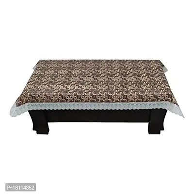 Glassiano Printed Waterproof Centre Table Cover with White Border Lace Size 40x60 Inch, S39