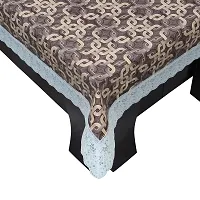 Glassiano Printed Waterproof Centre Table Cover with White Border Lace Size 40x60 Inch, S39-thumb2