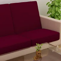 Terry Cloth Elastic Sofa Seat Cover 3 Seater | Flexible Stretchable Sofa Protector (Color: Maroon, Size: 23 Inch x 23 Inch), Pack of 06-thumb3