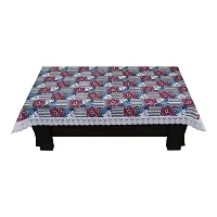 Glassiano Printed Waterproof Centre Table Cover with White Border Lace Size 40x60 Inch, S25-thumb2