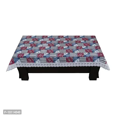 Glassiano Printed Waterproof Centre Table Cover with White Border Lace Size 40x60 Inch, S25-thumb3